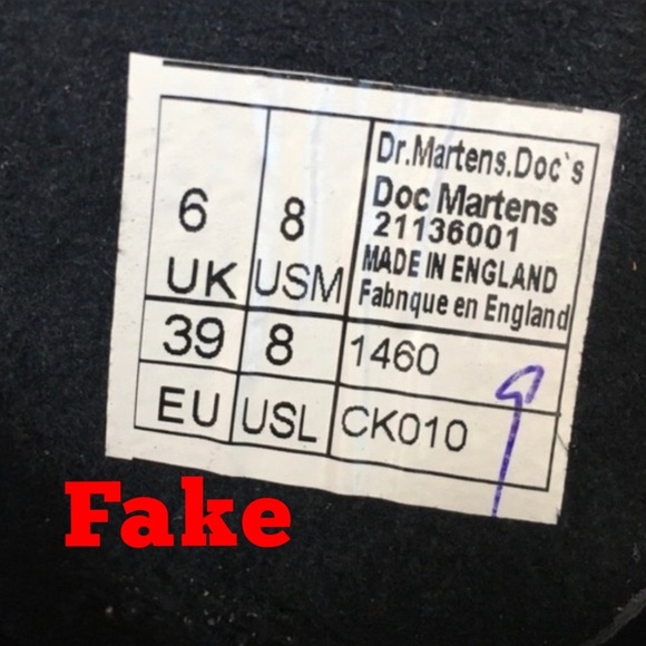 FAKE Dr Martens Comparisons, info also in comments - Picture 2 of 9